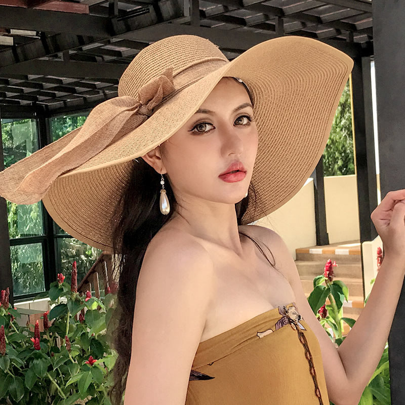 Chapeau de plage pliable à large bord — édition Riviera Wavly