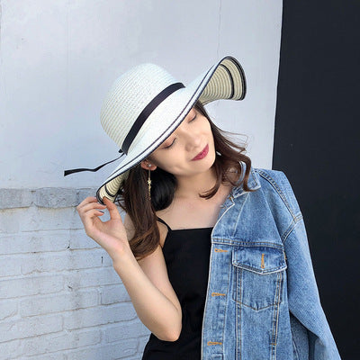 Chapeau de plage pliable à large bord — édition Riviera Wavly