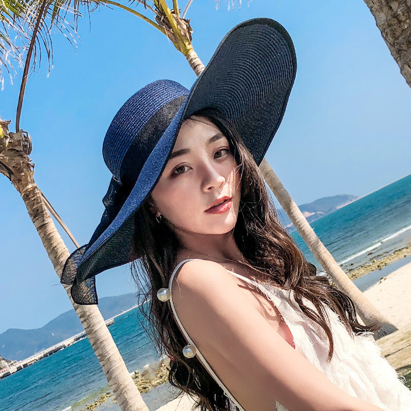 Chapeau de plage pliable à large bord — édition Riviera Wavly
