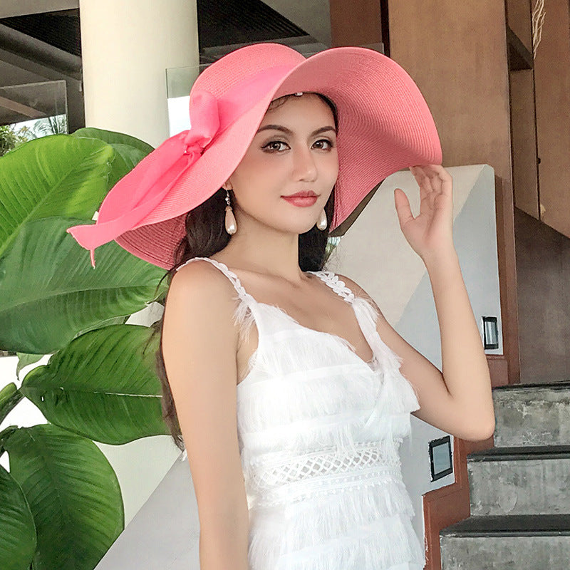 Chapeau de plage pliable à large bord — édition Riviera Wavly