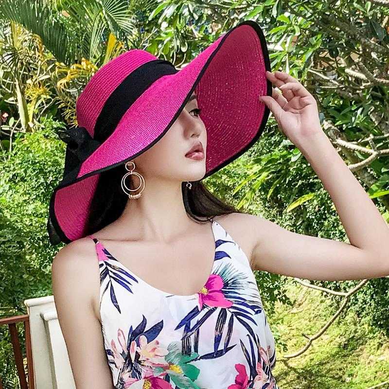 Chapeau de plage pliable à large bord — édition Riviera Wavly
