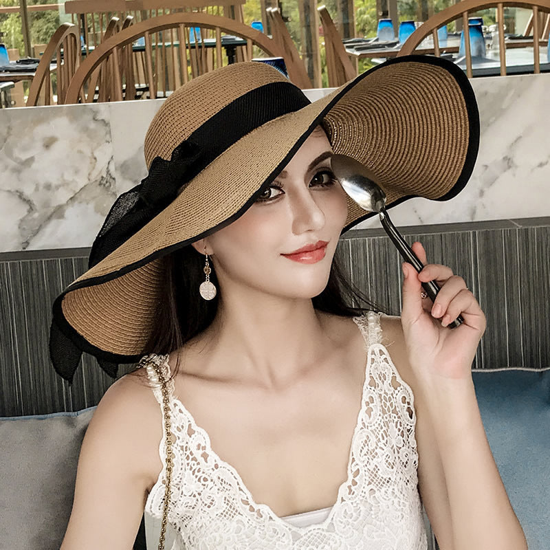 Chapeau de plage pliable à large bord — édition Riviera Wavly