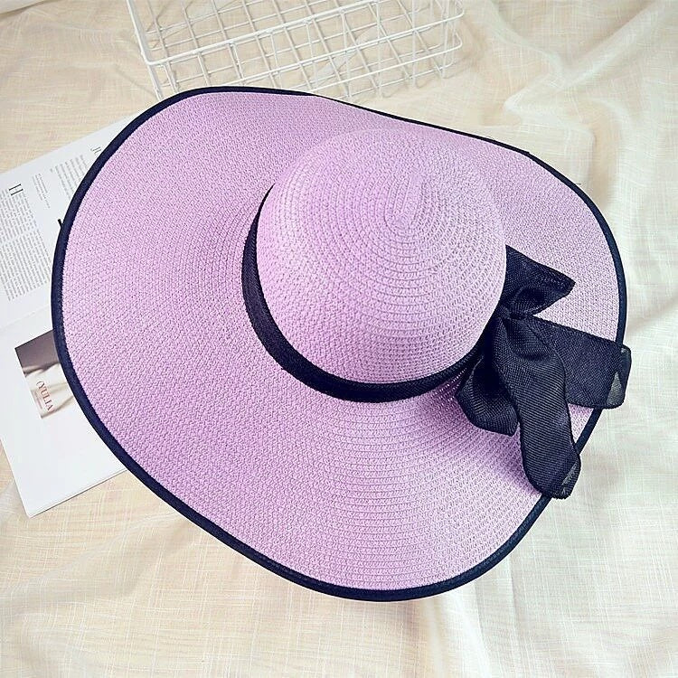 Chapeau de plage pliable à large bord — édition Riviera Wavly