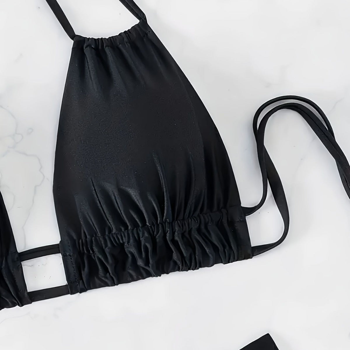 Bikini lacets dos nu deep V push-up — collection Wavly
