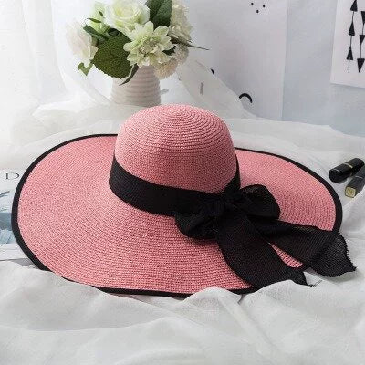 Chapeau de plage pliable à large bord — édition Riviera Wavly