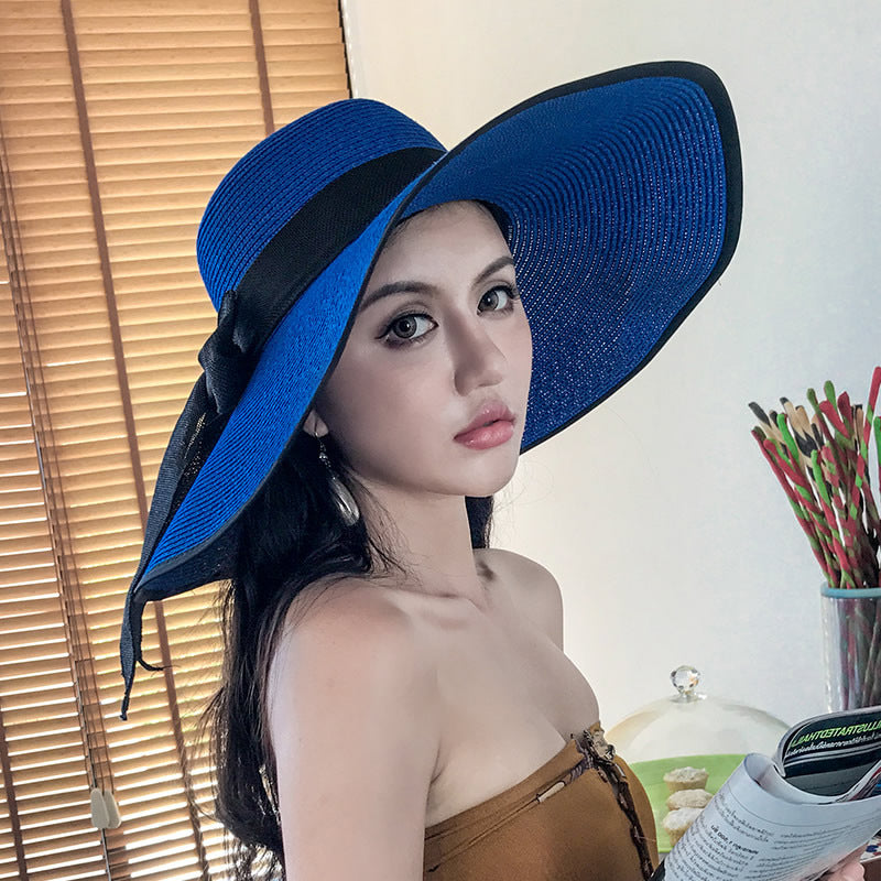 Chapeau de plage pliable à large bord — édition Riviera Wavly