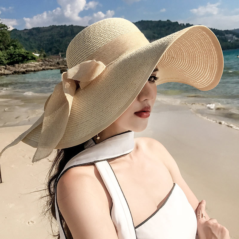 Chapeau de plage pliable à large bord — édition Riviera Wavly