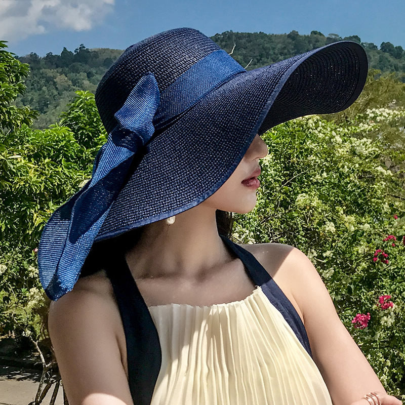 Chapeau de plage pliable à large bord — édition Riviera Wavly