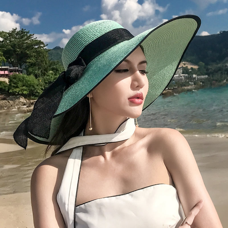 Chapeau de plage pliable à large bord — édition Riviera Wavly