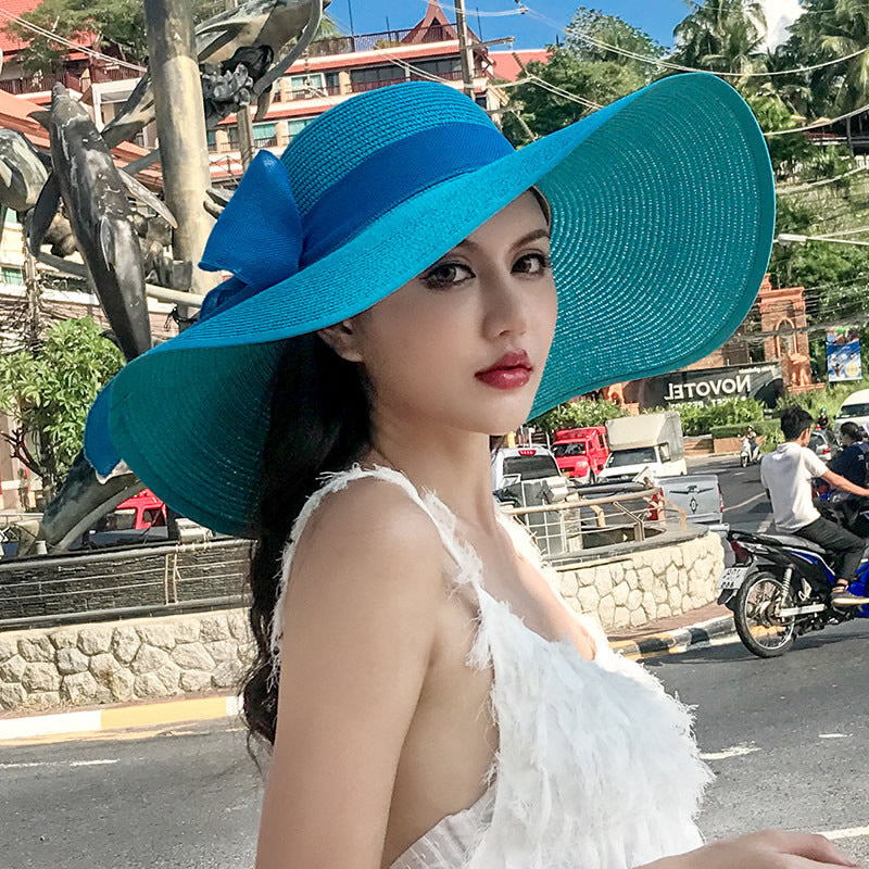 Chapeau de plage pliable à large bord — édition Riviera Wavly